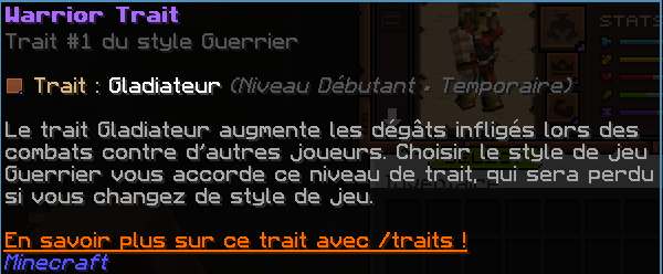 Trait Guerrier #1 — Gladiateur